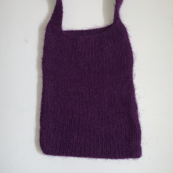 🆕 Handmade Felted Purple Hobo Bag with Hearts - Picture 7 of 10